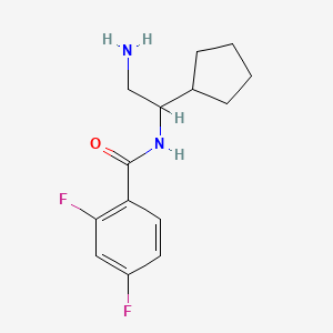 molecular formula C14H18F2N2O B6633978 N-(2-amino-1-cyclopentylethyl)-2,4-difluorobenzamide 
