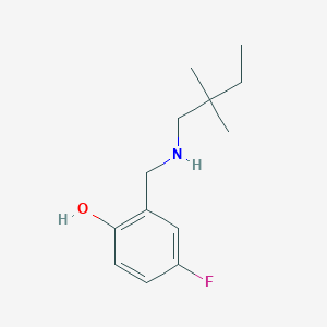molecular formula C13H20FNO B6633985 2-[(2,2-Dimethylbutylamino)methyl]-4-fluorophenol 