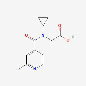 molecular formula C12H14N2O3 B6634021 2-[Cyclopropyl-(2-methylpyridine-4-carbonyl)amino]acetic acid 