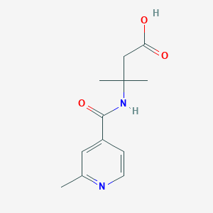 molecular formula C12H16N2O3 B6634033 3-Methyl-3-[(2-methylpyridine-4-carbonyl)amino]butanoic acid 