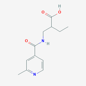molecular formula C12H16N2O3 B6634039 2-[[(2-Methylpyridine-4-carbonyl)amino]methyl]butanoic acid 