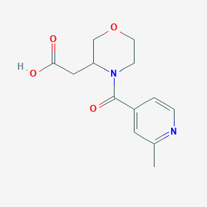 molecular formula C13H16N2O4 B6634042 2-[4-(2-Methylpyridine-4-carbonyl)morpholin-3-yl]acetic acid 