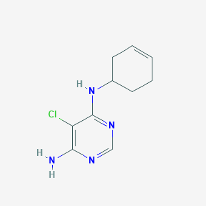 molecular formula C10H13ClN4 B6634055 5-chloro-4-N-cyclohex-3-en-1-ylpyrimidine-4,6-diamine 