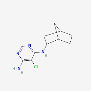 molecular formula C11H15ClN4 B6634084 4-N-(2-bicyclo[2.2.1]heptanyl)-5-chloropyrimidine-4,6-diamine 