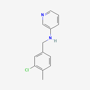 molecular formula C13H13ClN2 B6634100 N-[(3-chloro-4-methylphenyl)methyl]pyridin-3-amine 