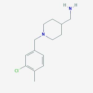 molecular formula C14H21ClN2 B6634105 [1-[(3-Chloro-4-methylphenyl)methyl]piperidin-4-yl]methanamine 