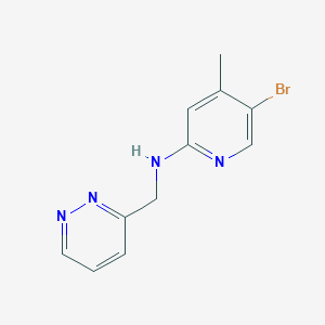 molecular formula C11H11BrN4 B6634116 5-bromo-4-methyl-N-(pyridazin-3-ylmethyl)pyridin-2-amine 