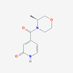 molecular formula C11H14N2O3 B6634121 4-[(3R)-3-methylmorpholine-4-carbonyl]-1H-pyridin-2-one 