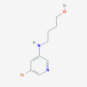 molecular formula C9H13BrN2O B6634125 4-[(5-Bromopyridin-3-yl)amino]butan-1-ol 