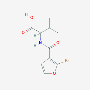 molecular formula C10H12BrNO4 B6634136 2-[(2-Bromofuran-3-carbonyl)amino]-3-methylbutanoic acid 