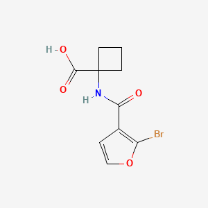 molecular formula C10H10BrNO4 B6634148 1-[(2-Bromofuran-3-carbonyl)amino]cyclobutane-1-carboxylic acid 