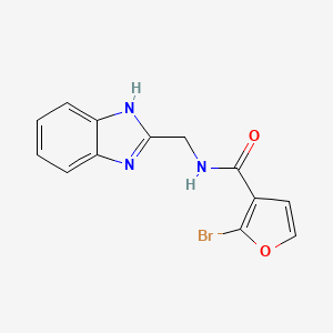 molecular formula C13H10BrN3O2 B6634150 N-(1H-benzimidazol-2-ylmethyl)-2-bromofuran-3-carboxamide 