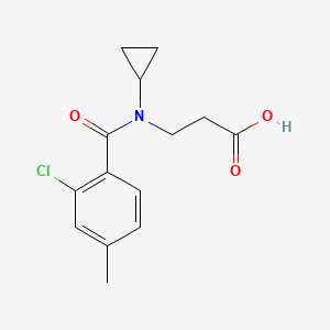 molecular formula C14H16ClNO3 B6634161 3-[(2-Chloro-4-methylbenzoyl)-cyclopropylamino]propanoic acid 