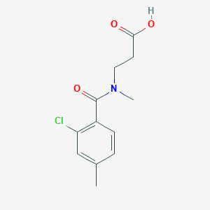 molecular formula C12H14ClNO3 B6634177 3-[(2-Chloro-4-methylbenzoyl)-methylamino]propanoic acid 