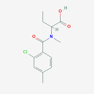 molecular formula C13H16ClNO3 B6634179 2-[(2-Chloro-4-methylbenzoyl)-methylamino]butanoic acid 