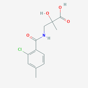 molecular formula C12H14ClNO4 B6634186 3-[(2-Chloro-4-methylbenzoyl)amino]-2-hydroxy-2-methylpropanoic acid 