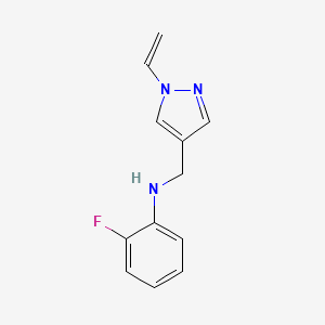 molecular formula C12H12FN3 B6634233 N-[(1-ethenylpyrazol-4-yl)methyl]-2-fluoroaniline 