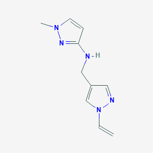 molecular formula C10H13N5 B6634237 N-[(1-ethenylpyrazol-4-yl)methyl]-1-methylpyrazol-3-amine 