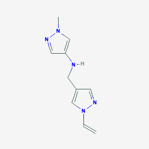 molecular formula C10H13N5 B6634257 N-[(1-ethenylpyrazol-4-yl)methyl]-1-methylpyrazol-4-amine 