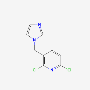 molecular formula C9H7Cl2N3 B6634281 2,6-Dichloro-3-(imidazol-1-ylmethyl)pyridine 