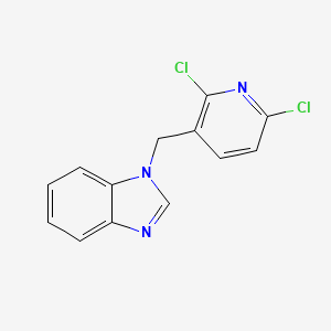 molecular formula C13H9Cl2N3 B6634285 1-[(2,6-Dichloropyridin-3-yl)methyl]benzimidazole 