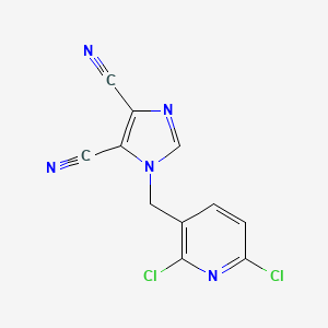molecular formula C11H5Cl2N5 B6634308 1-[(2,6-Dichloropyridin-3-yl)methyl]imidazole-4,5-dicarbonitrile 