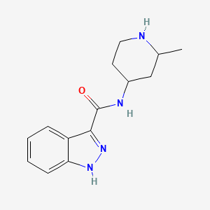 molecular formula C14H18N4O B6634311 N-(2-methylpiperidin-4-yl)-1H-indazole-3-carboxamide 
