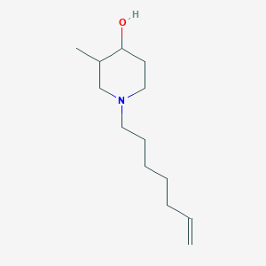 molecular formula C13H25NO B6634330 1-Hept-6-enyl-3-methylpiperidin-4-ol 