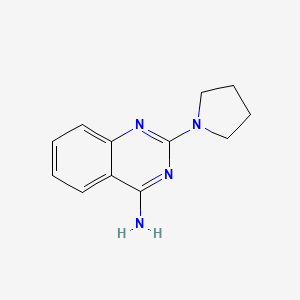 molecular formula C12H14N4 B6634341 2-(1-Pyrrolidinyl)-4-quinazolinamine 