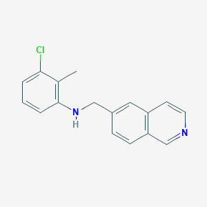 molecular formula C17H15ClN2 B6634349 3-chloro-N-(isoquinolin-6-ylmethyl)-2-methylaniline 