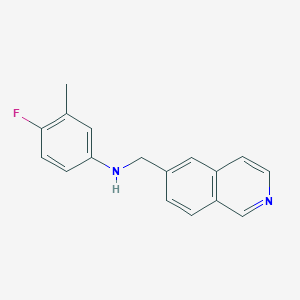 molecular formula C17H15FN2 B6634351 4-fluoro-N-(isoquinolin-6-ylmethyl)-3-methylaniline 