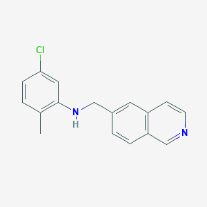 molecular formula C17H15ClN2 B6634356 5-chloro-N-(isoquinolin-6-ylmethyl)-2-methylaniline 