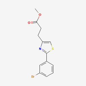 molecular formula C13H12BrNO2S B6634376 Methyl 3-[2-(3-bromophenyl)-1,3-thiazol-4-yl]propanoate 