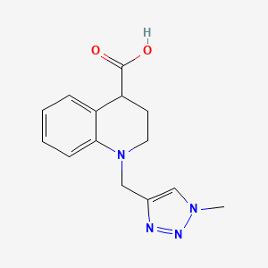 molecular formula C14H16N4O2 B6634398 1-[(1-methyltriazol-4-yl)methyl]-3,4-dihydro-2H-quinoline-4-carboxylic acid 