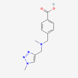 molecular formula C13H16N4O2 B6634404 4-[[Methyl-[(1-methyltriazol-4-yl)methyl]amino]methyl]benzoic acid 