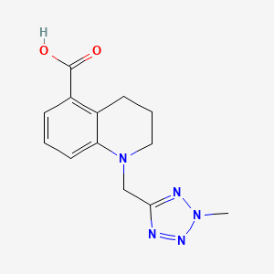 molecular formula C13H15N5O2 B6634415 1-[(2-methyltetrazol-5-yl)methyl]-3,4-dihydro-2H-quinoline-5-carboxylic acid 