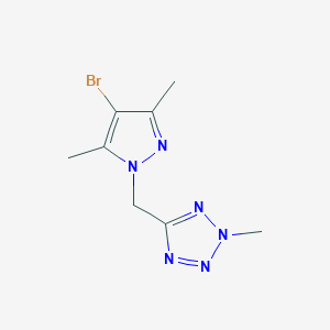 molecular formula C8H11BrN6 B6634423 5-[(4-Bromo-3,5-dimethylpyrazol-1-yl)methyl]-2-methyltetrazole 