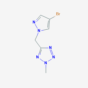 molecular formula C6H7BrN6 B6634429 5-[(4-Bromopyrazol-1-yl)methyl]-2-methyltetrazole 