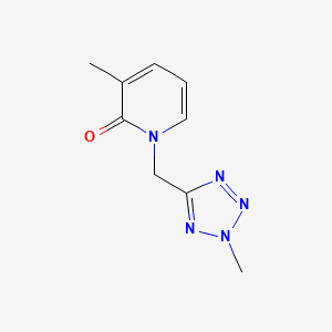 molecular formula C9H11N5O B6634433 3-Methyl-1-[(2-methyltetrazol-5-yl)methyl]pyridin-2-one 