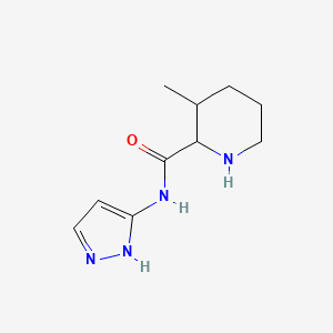 molecular formula C10H16N4O B6634454 3-methyl-N-(1H-pyrazol-5-yl)piperidine-2-carboxamide 