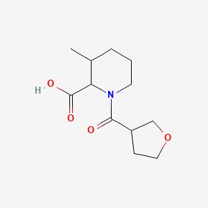 molecular formula C12H19NO4 B6634482 3-Methyl-1-(oxolane-3-carbonyl)piperidine-2-carboxylic acid 