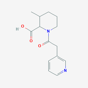 molecular formula C14H18N2O3 B6634512 3-Methyl-1-(2-pyridin-3-ylacetyl)piperidine-2-carboxylic acid 