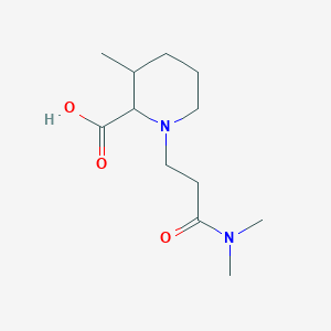 molecular formula C12H22N2O3 B6634513 1-[3-(Dimethylamino)-3-oxopropyl]-3-methylpiperidine-2-carboxylic acid 