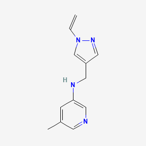 molecular formula C12H14N4 B6634523 N-[(1-ethenylpyrazol-4-yl)methyl]-5-methylpyridin-3-amine 
