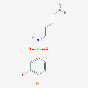 molecular formula C10H14BrFN2O2S B6634528 N-(4-aminobutyl)-4-bromo-3-fluorobenzenesulfonamide 