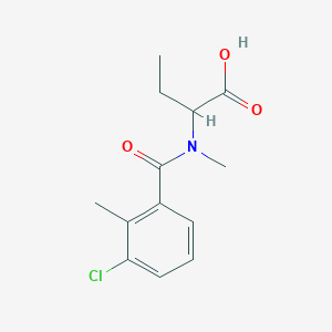 molecular formula C13H16ClNO3 B6634534 2-[(3-Chloro-2-methylbenzoyl)-methylamino]butanoic acid 