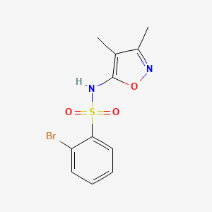 molecular formula C11H11BrN2O3S B6634567 2-Bromo-N-(3,4-dimethyl-isoxazol-5-yl)-benzenesulfonamide 