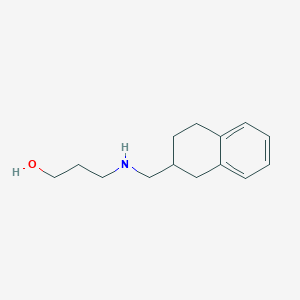 molecular formula C14H21NO B6634588 3-(1,2,3,4-Tetrahydronaphthalen-2-ylmethylamino)propan-1-ol 