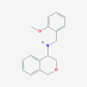 molecular formula C17H19NO2 B6634607 N-[(2-methoxyphenyl)methyl]-3,4-dihydro-1H-isochromen-4-amine 