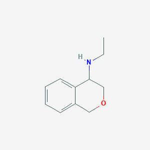molecular formula C11H15NO B6634608 N-ethyl-3,4-dihydro-1H-isochromen-4-amine 